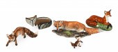 (6) Fox figurines, c/o Swarovs