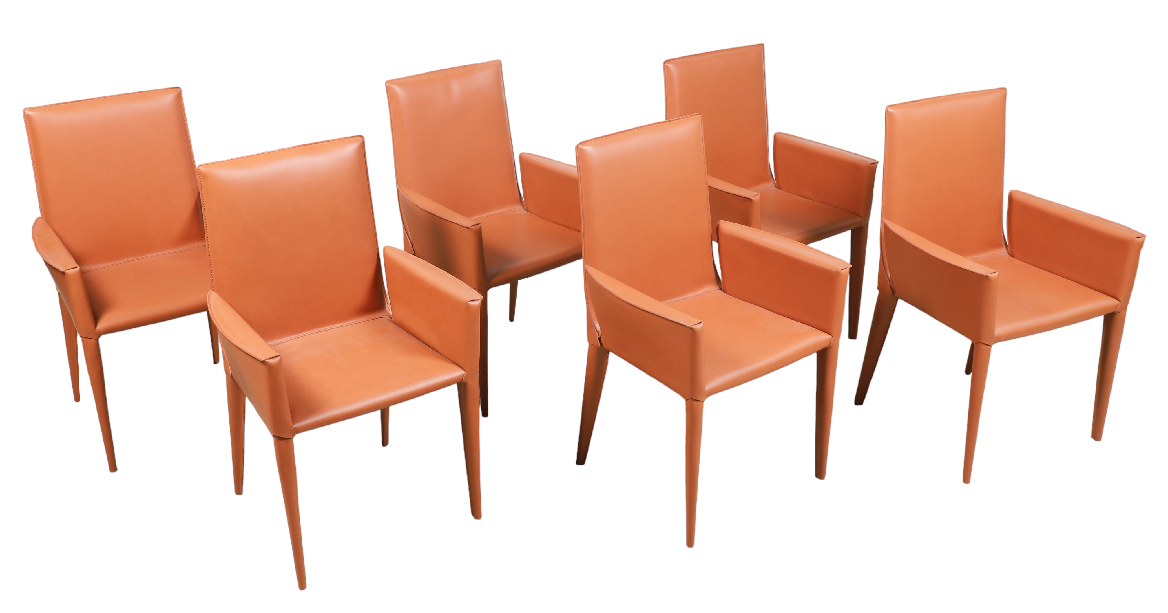 (6) Frag Italian Modern leather