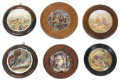 (6) FRAMED ENGLISH STAFFORDSHI