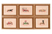 6 FRAMED VINTAGE NEEDLEPOINT A