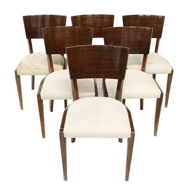 (6) FRENCH ART DECO ROSEWOOD DINING