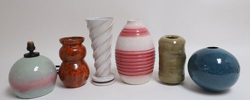 6 FRENCH ART POTTERY VASES6
