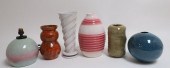 6 FRENCH ART POTTERY VASES6 Fr