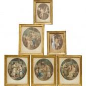 (6) FRENCH CHROMOLITHOGRAPHS,