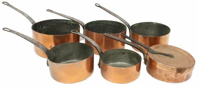 (6) FRENCH COPPER GRADUATED