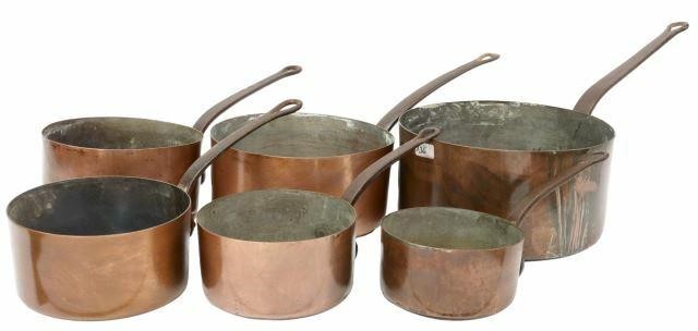 (6) FRENCH COPPER GRADUATED