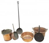 (6) FRENCH COPPER KITCHENWARE