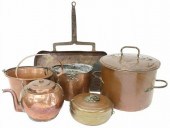 (6) FRENCH COPPER KITCHENWARE,