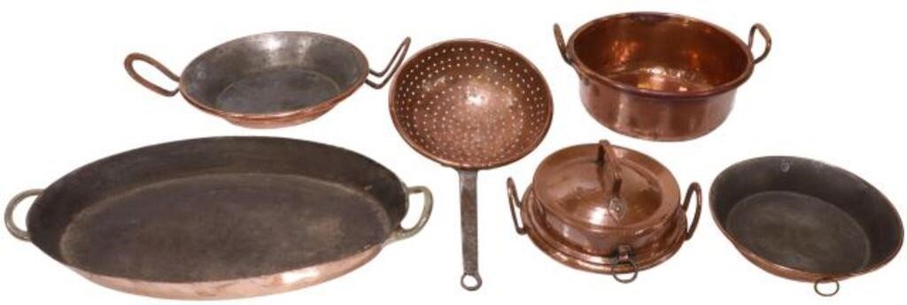 (6) FRENCH COPPER & METAL