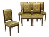 (6) FRENCH EMPIRE STYLE MAHOGA