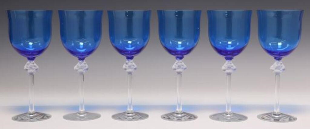 (6) FRENCH LALIQUE 'ROXANE'