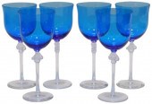 (6) FRENCH LALIQUE 'ROXANE' BU