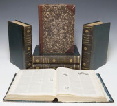 (6) FRENCH LEATHER-BOUND LIBRA