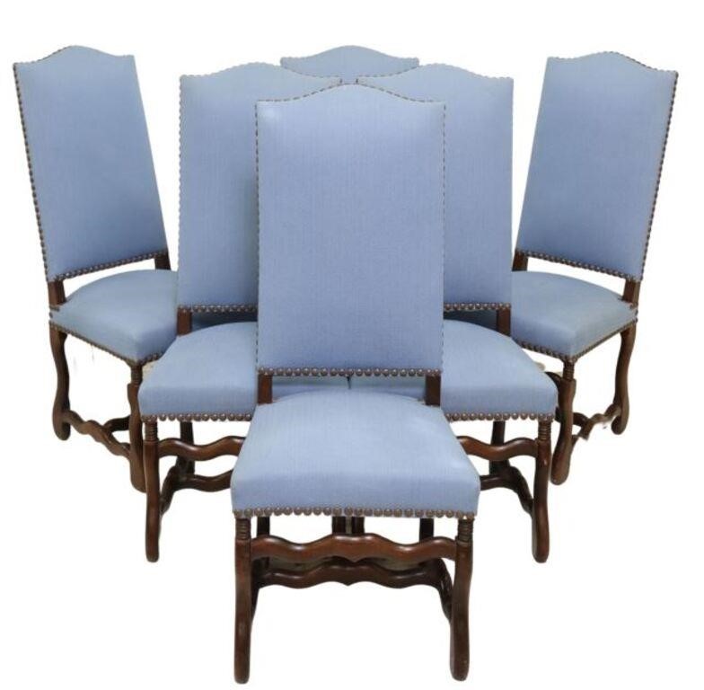 (6) FRENCH LOUIS XIV STYLE OAK