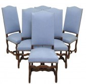 (6) FRENCH LOUIS XIV STYLE OAK