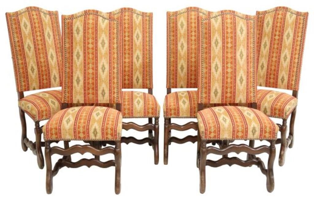 (6) FRENCH LOUIS XIV STYLE HIGHBACK