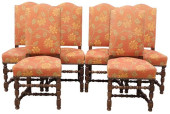 (6) FRENCH LOUIS XIV STYLE UPH