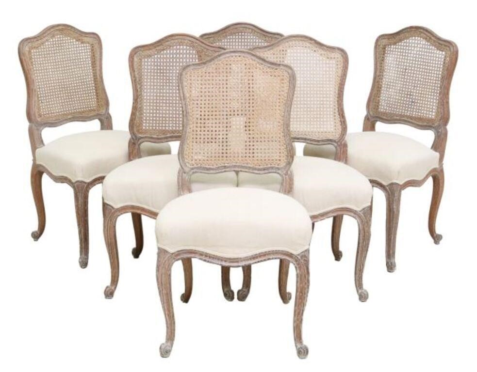 (6) FRENCH LOUIS XV STYLE CERUSED