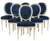 (6) FRENCH LOUIS XVI STYLE UPH