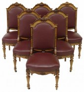 (6) FRENCH NAPOLEON III UPHOLS