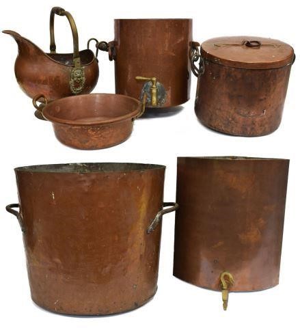 (6) FRENCH OVERSIZED COPPER