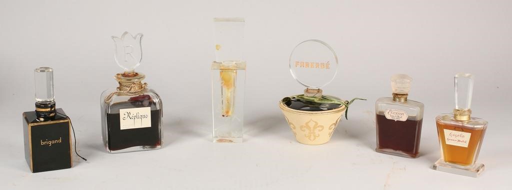 6 FRENCH PERFUME BOTTLESEcusson
