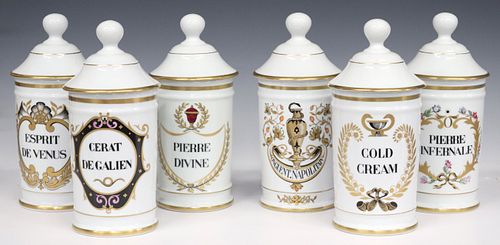 (6) FRENCH PORCELAIN PHARMACY