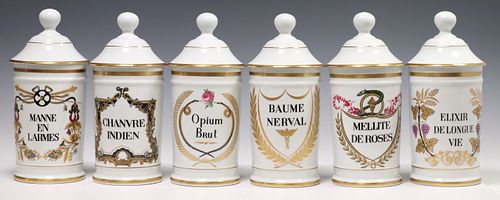 (6) FRENCH PORCELAIN PHARMACY