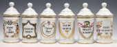 (6) FRENCH PORCELAIN PHARMACY