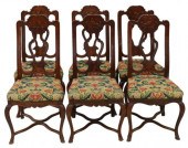 (6) FRENCH PROVINCIAL CARVED O