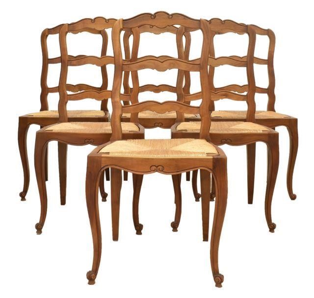 (6) FRENCH PROVINCIAL FRUITWOOD