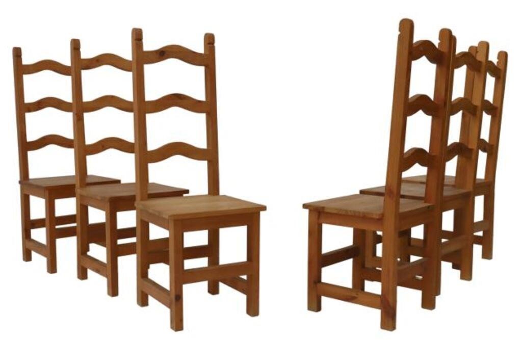 (6) FRENCH PROVINCIAL FRUITWOOD