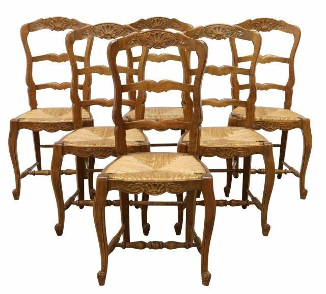 (6) FRENCH PROVINCIAL FRUITWOOD