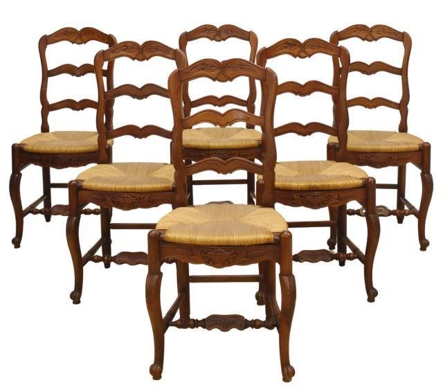 (6) FRENCH PROVINCIAL LADDER-BACK