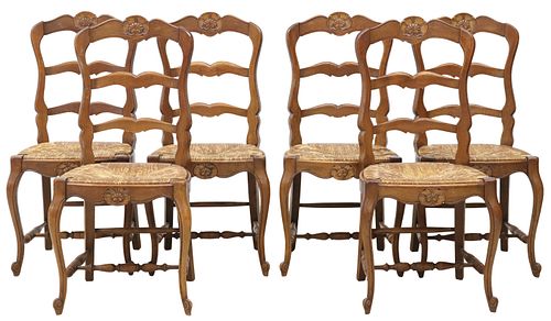 (6) FRENCH PROVINCIAL LADDERBACK