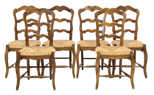 (6) FRENCH PROVINCIAL OAK