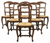 (6) FRENCH PROVINCIAL OAK RUSH