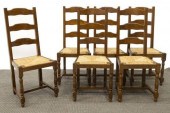 (6) FRENCH PROVINCIAL OAK RUSH