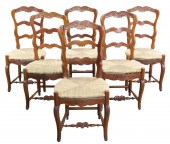 6 FRENCH PROVINCIAL RUSH SEAT