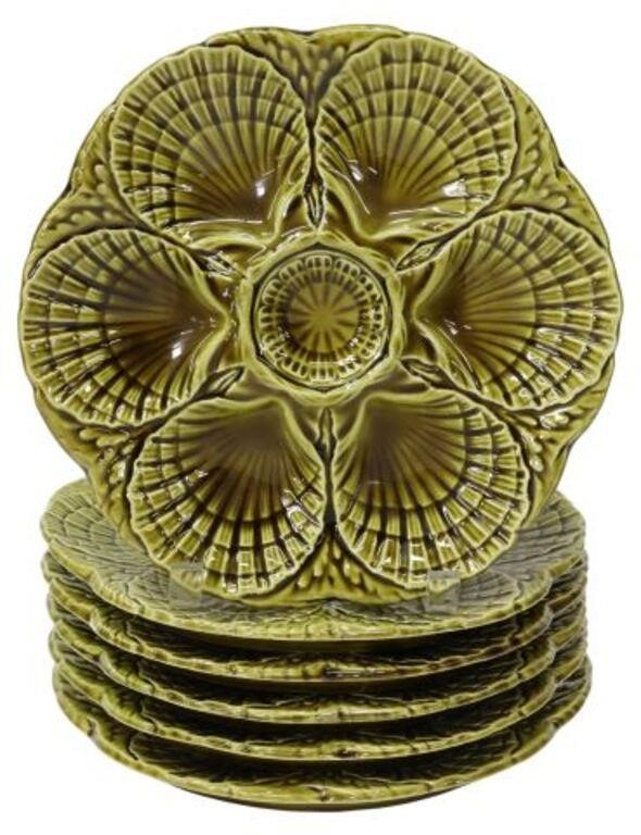 (6) FRENCH SARREGUEMINES FAIENCE