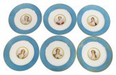 (6) FRENCH SEVRES STYLE PORTRA