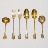 (6) FRENCH SILVER VERMEIL SERV