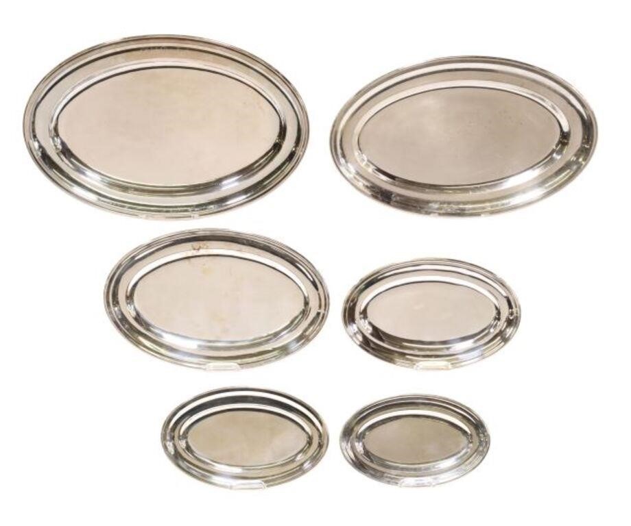 (6) FRENCH SILVERPLATE GRADUATED