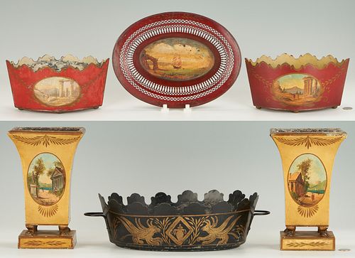 6 FRENCH TOLE CONTAINERS1st & 2nd