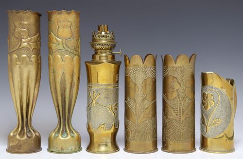 (6) FRENCH WWI-ERA TRENCH ART