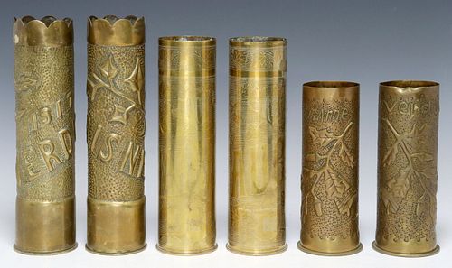 (6) FRENCH WWI-ERA TRENCH ART