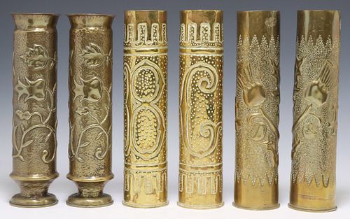 (6) FRENCH WWI-ERA TRENCH ART