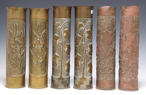 (6) FRENCH WWI-ERA TRENCH ART