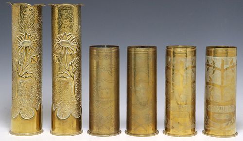 (6) FRENCH WWI-ERA TRENCH ART