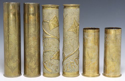 (6) FRENCH WWI-ERA TRENCH ART